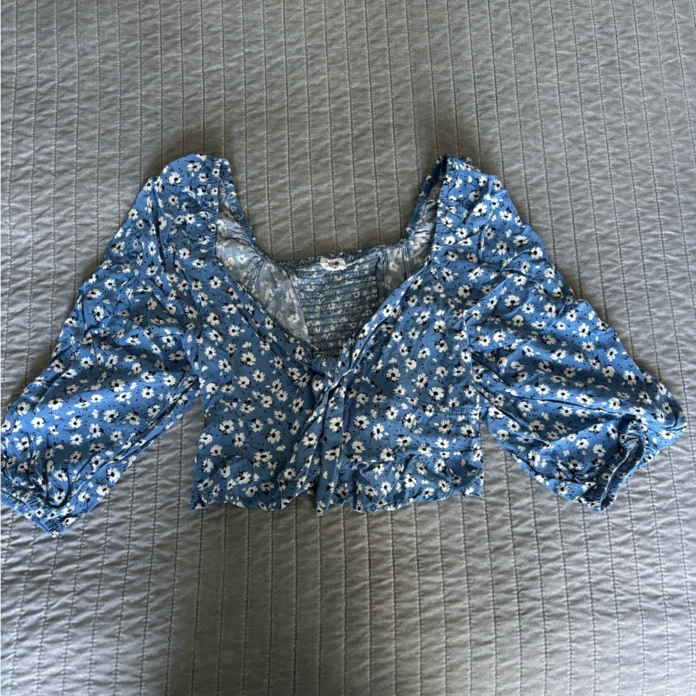Cotton On Blue Floral Women's Blouse
